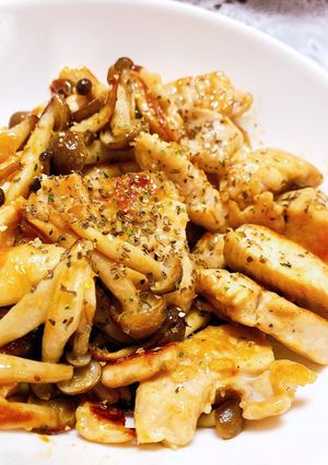 鶏胸肉 しめじ 酒蒸し-レシピのメイン写真