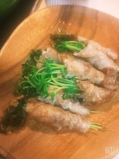 豆苗の肉巻。-レシピのメイン写真