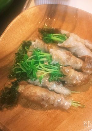 豆苗の肉巻。-レシピのメイン写真