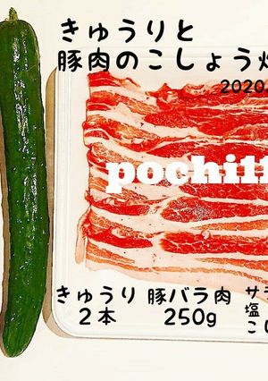 きゅうりと豚肉のこしょう炒め-レシピのメイン写真