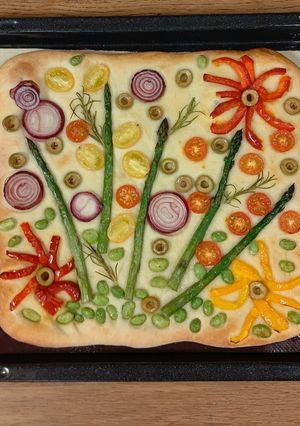 冷凍野菜で☆フラワーフォカッチャ-レシピのメイン写真