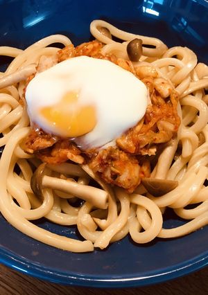 甘辛キムチうどん-レシピのメイン写真