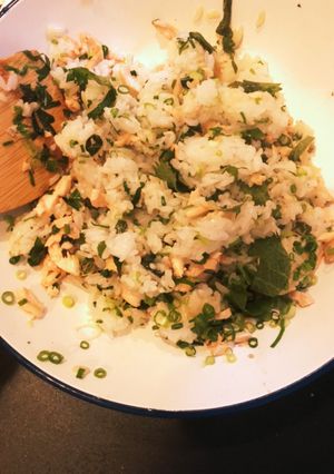 刺身用鮭で混ぜご飯-レシピのメイン写真