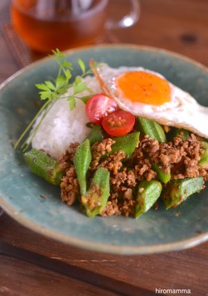 オクラのドライカレー-レシピのメイン写真