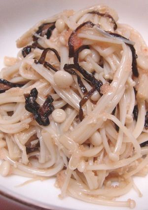 エノキ茸の明太子バター塩昆布和え-レシピのメイン写真