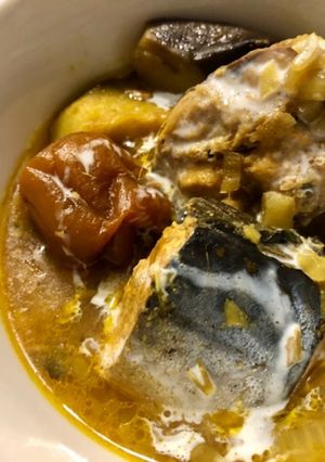 ナスとサバ缶のスープカレー-レシピのメイン写真