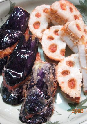 激ウマ！なす・れんこんのはさみ揚げ-レシピのメイン写真
