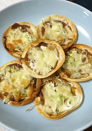 餃子の皮で！ネギ味噌ピザ-レシピのメイン写真
