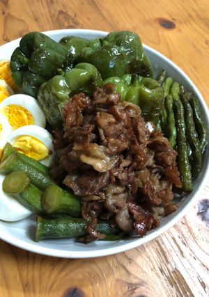 簡単すぎる!豚バラと夏野菜の甘辛醤油-レシピのメイン写真