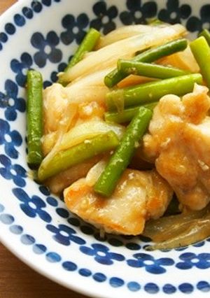 むね肉・ニンニクの芽のオイスター炒め♪-レシピのメイン写真