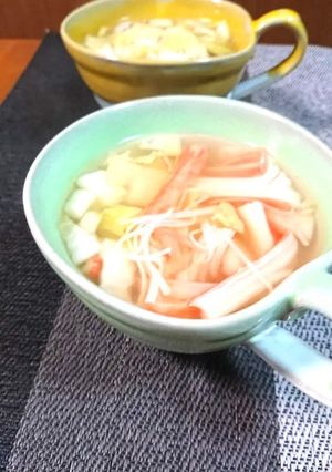 カニカマと白菜の中華スープ-レシピのメイン写真