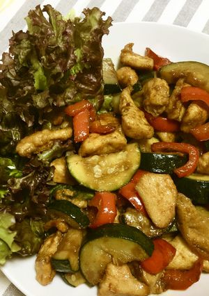 鶏肉とズッキーニのカレー炒め-レシピのメイン写真