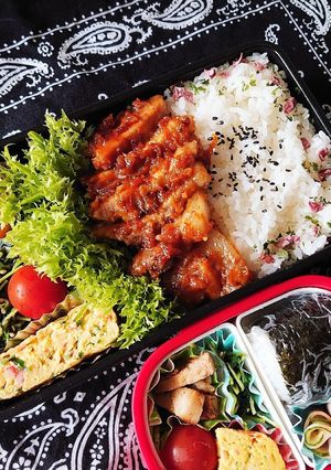 2020/7/1豚ロース味噌漬け弁当-レシピのメイン写真