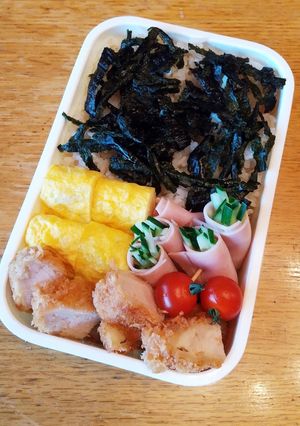 お弁当(7/1)胡瓜のハム巻き-レシピのメイン写真