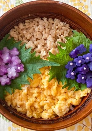 鮮やか❁❀✿✾あじさい弁当-レシピのメイン写真