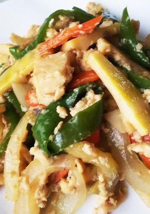 冷凍豆腐でそぼろ野菜甘辛炒め-レシピのメイン写真