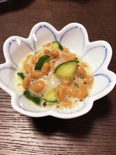 イカそうめん、納豆、胡瓜のネバネバ和え-レシピのメイン写真