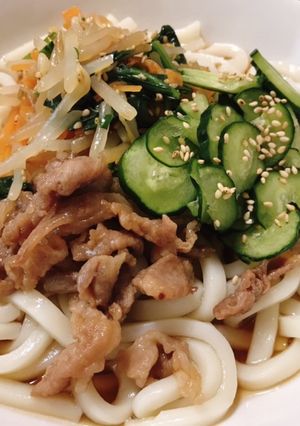 豚肉とナムルの冷やしうどん-レシピのメイン写真