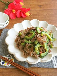 食欲UP☆牛肉とゴーヤの甘辛しょうが炒め-レシピのメイン写真
