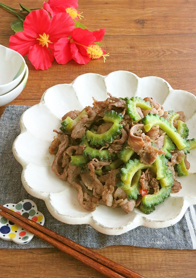 食欲UP☆牛肉とゴーヤの甘辛しょうが炒め-レシピのメイン写真