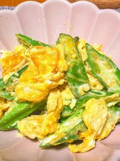 オクラとたまごのマヨネーズ炒め♪-レシピのメイン写真