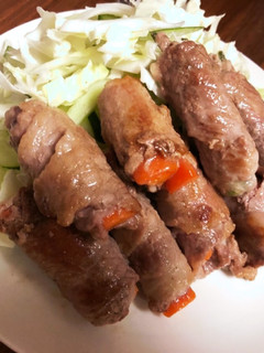 にんじんオクラの豚肉巻き-レシピのメイン写真