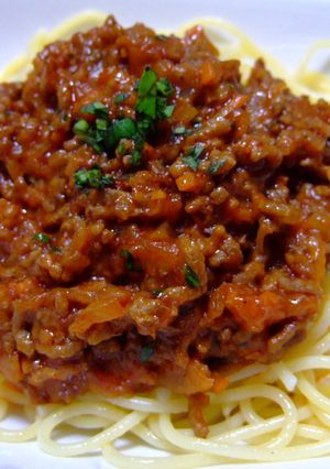 スパゲティミートソース-レシピのメイン写真