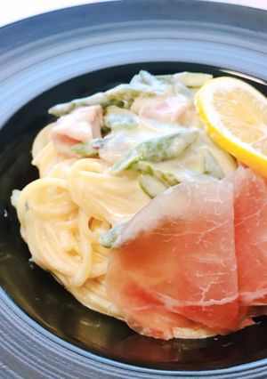 ワンポット　生ハムのクリームパスタ-レシピのメイン写真