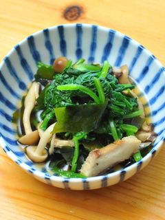 ほうれん草とわかめと干し椎茸のおひたし-レシピのメイン写真