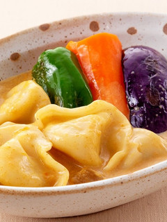 冷凍水餃子と夏野菜の簡単スープカレー-レシピのメイン写真