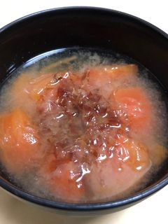 かんたん野菜料理 トマトのみそ汁-レシピのメイン写真
