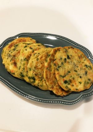 離乳食後期!カンタン米粉のお好み焼き-レシピのメイン写真