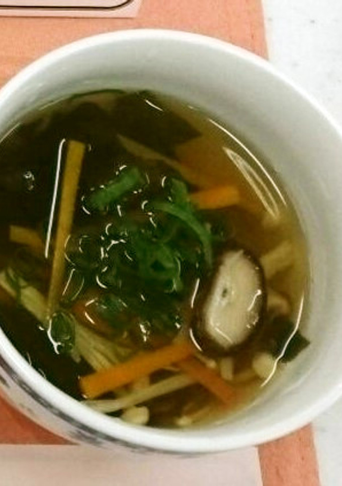 おいしく減塩　あさりときのこのスープ-レシピのメイン写真