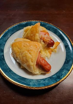 とろけるチーズとウィンナーハム巻きパイ-レシピのメイン写真