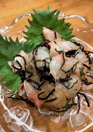 小鉢料理 居酒屋つき出し♥鯛のシソ塩昆布-レシピのメイン写真