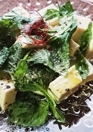 バジルと豆腐のサラダ-レシピのメイン写真