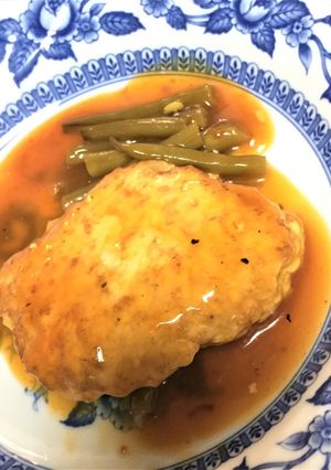 鶏むね肉と海老のすり身ハンバーグ-レシピのメイン写真