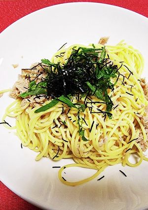 簡単梅ツナパスタ-レシピのメイン写真