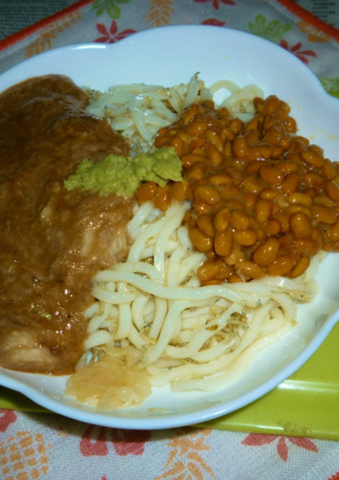 納豆＋とろろのおじゃこ冷やしうどん-レシピのメイン写真