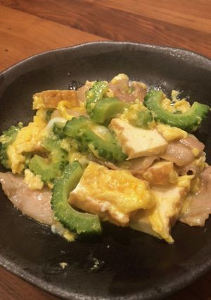 超簡単！ゴーヤと豚バラのとろ〜り卵炒め-レシピのメイン写真