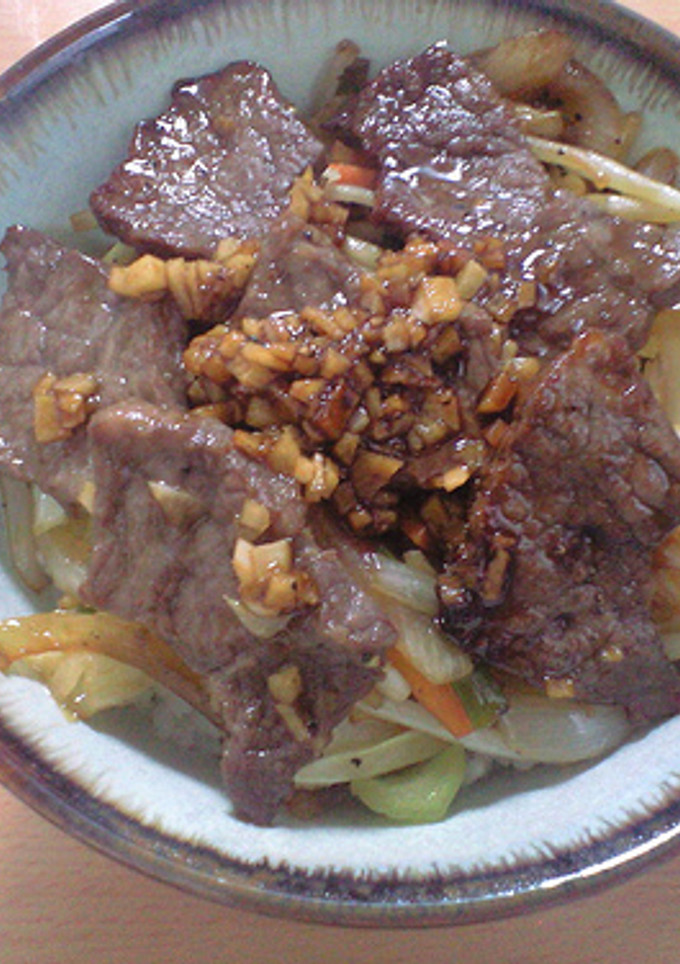 お一人料理　簡単　焼き肉丼-レシピのメイン写真