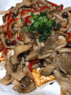 塩麹のきのこあんかけ豆腐ステーキ-レシピのメイン写真