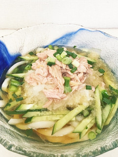 大根おろしとツナの冷やしぶっかけうどん-レシピのメイン写真