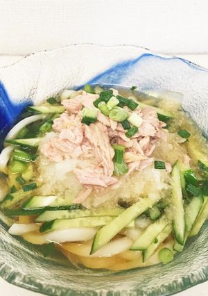 大根おろしとツナの冷やしぶっかけうどん-レシピのメイン写真