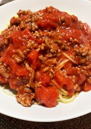 時短ミートソースパスタ-レシピのメイン写真