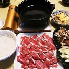 รูปของ しし肉(猪肉)ですき焼き♪