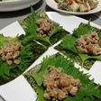 ごま納豆のしそ海苔巻き