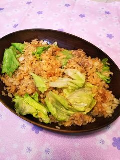 冷飯救出レシピ★豚の生姜焼きチャーハン-レシピのメイン写真