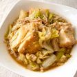 簡単ヘルシー☆絹厚揚げとキャベツの蒸し煮