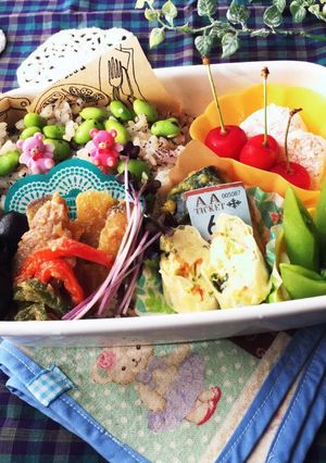 枝豆ゆかり弁当 詰め方-レシピのメイン写真